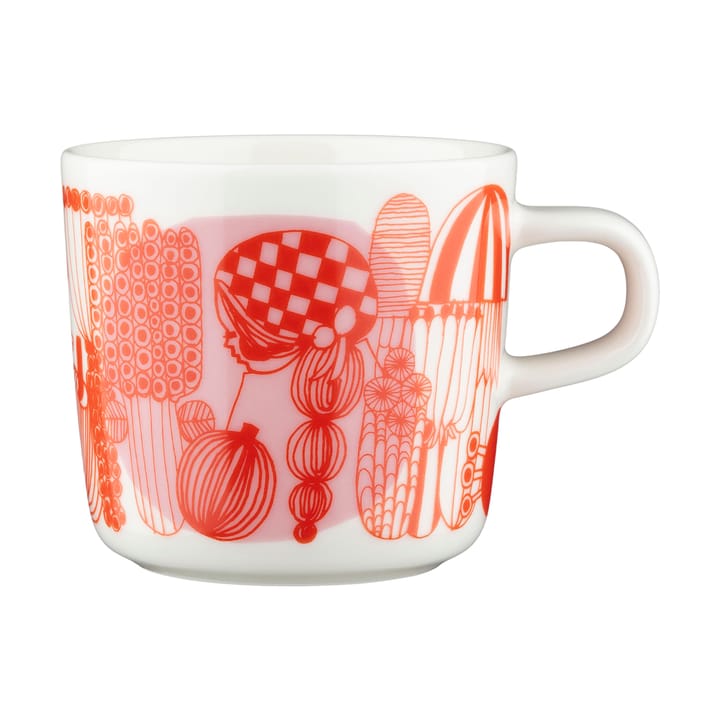 Siirtolapuutarha κούπα 20 cl - White-orange-light pink - Marimekko