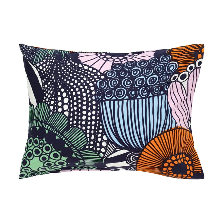 Siirtolapuutarha μαξιλαροθήκη 50x60 cm - White-dark blue-orange - Marimekko