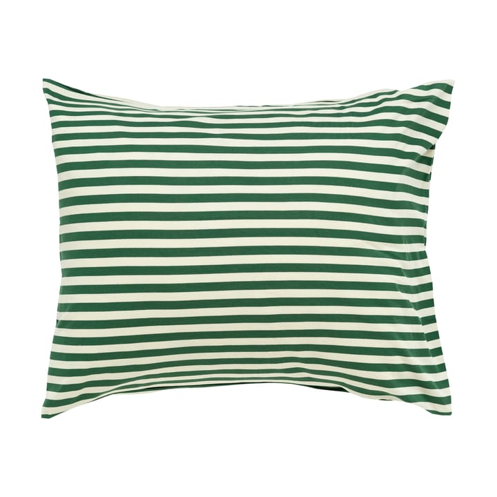 Tasaraita μαξιλαροθήκη 50x60 cm - Off white-dark green - Marimekko