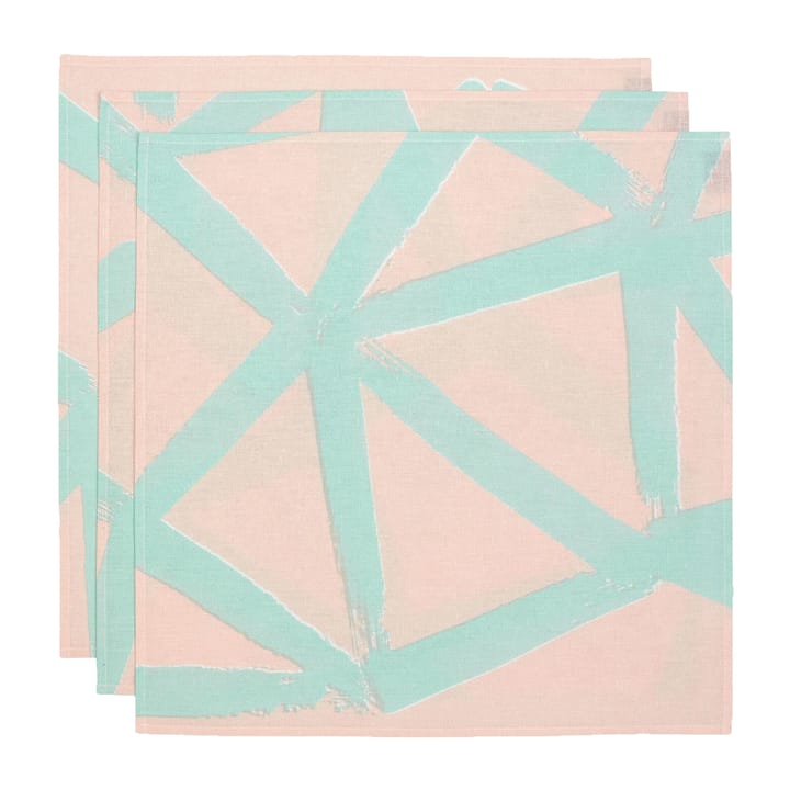 Υφασμάτινη πετσέτα Ukkospilvi 43x43 cm 3 πακέτα - Peach-mint - Marimekko