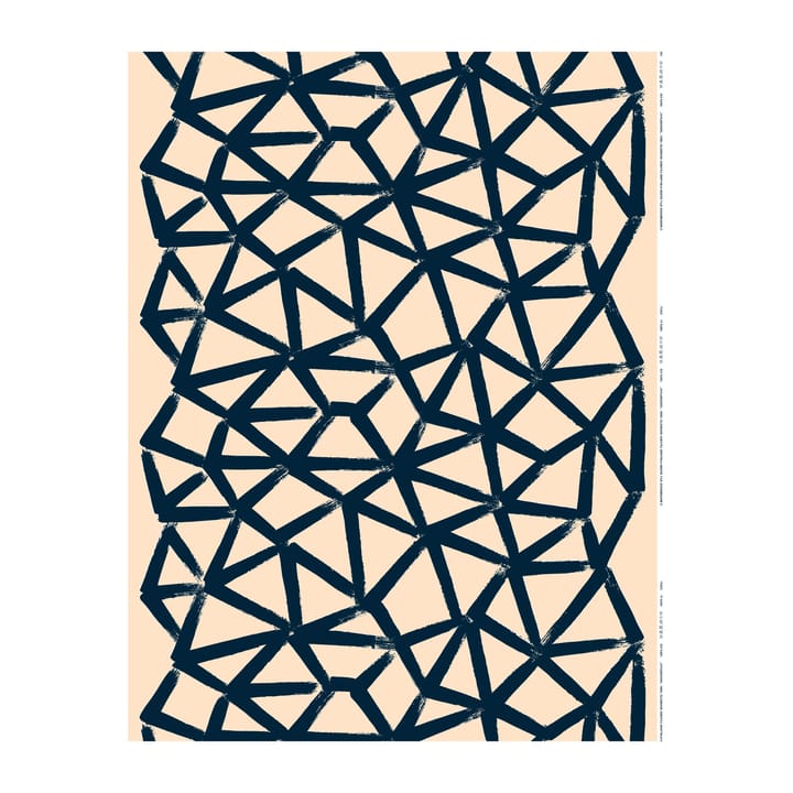 Ύφασμα βαμβακερό Ukkospilvi, Peach-dark blue Marimekko