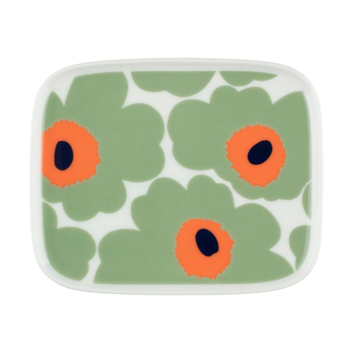 Πιάτο Unikko 12x15 cm - White-sage-orange-dark blue - Marimekko