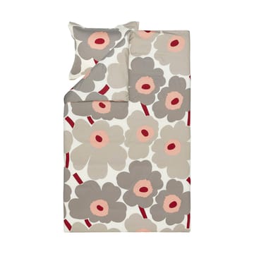 Unikko παπλωματοθήκη σατέν 150x210 cm - Off white-warm grey-pink - Marimekko