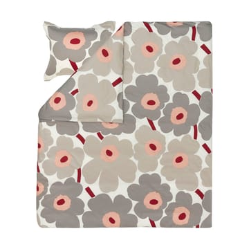 Unikko παπλωματοθήκη σατέν 150x210 cm - Off white-warm grey-pink - Marimekko