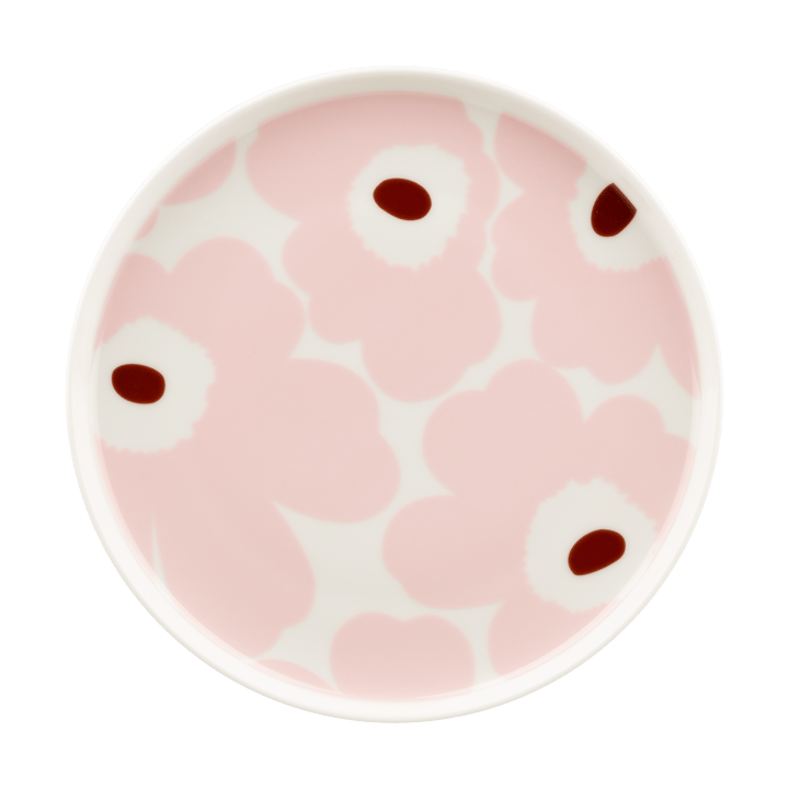 Πιάτο Unikko Ø20 εκ. - White-light pink-chestnut - Marimekko