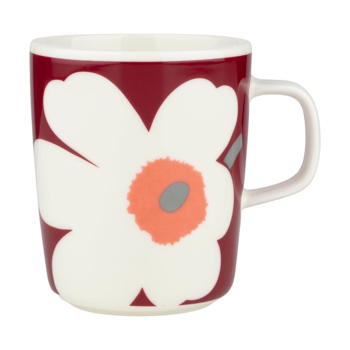 Κούπα Unikko 25 cl για επέτειο 60 χρ.  - White-dark cherry-ash grey - Marimekko