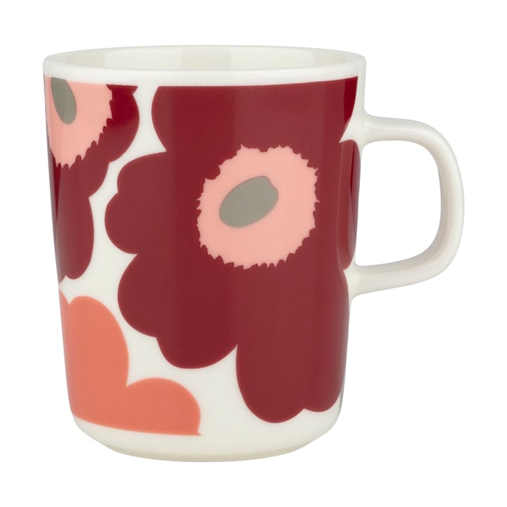 Unikko κούπα 25 cl - White-dark cherry-salmon red - Marimekko