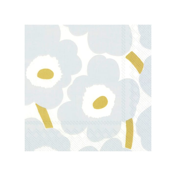 Χαρτοπετσέτες Unikko 33x33 cm 20-pack - λευκό-ασημί - Marimekko