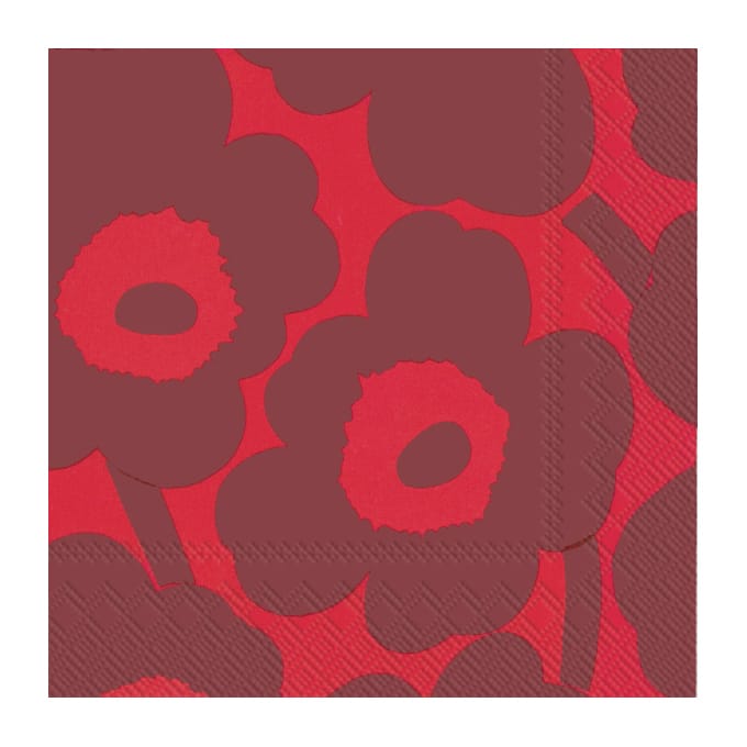 Χαρτοπετσέτες Unikko 33x33 cm 20-pack - Κόκκινο-κόκκινο - Marimekko