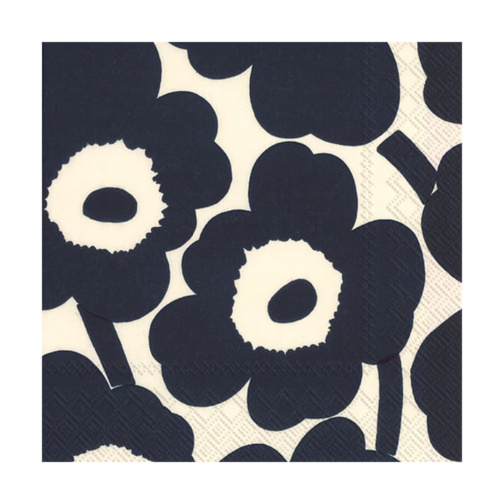 Χαρτοπετσέτες Unikko 33x33 cm 20-pack - Σκούρο μπλε - Marimekko