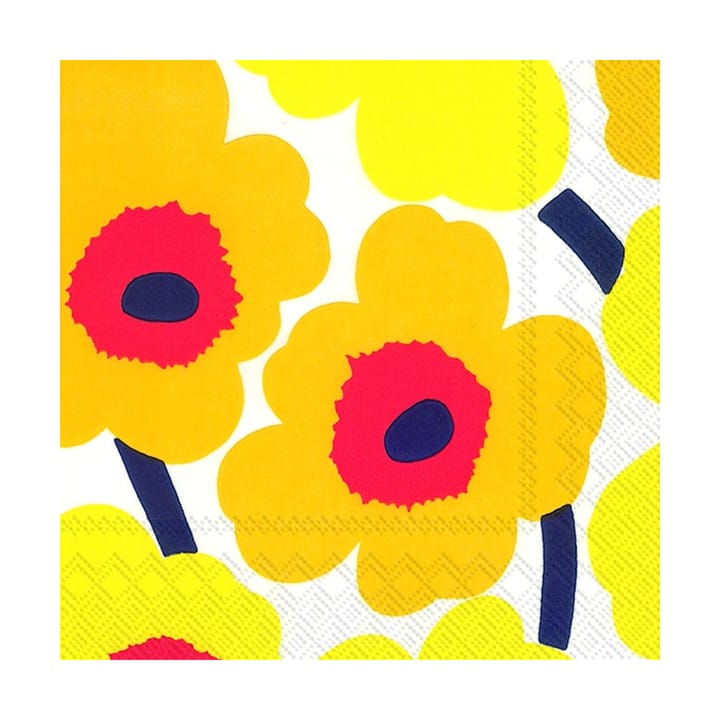 Χαρτοπετσέτες Unikko 33x33 cm 20-pack, Σκούρο κίτρινο Marimekko