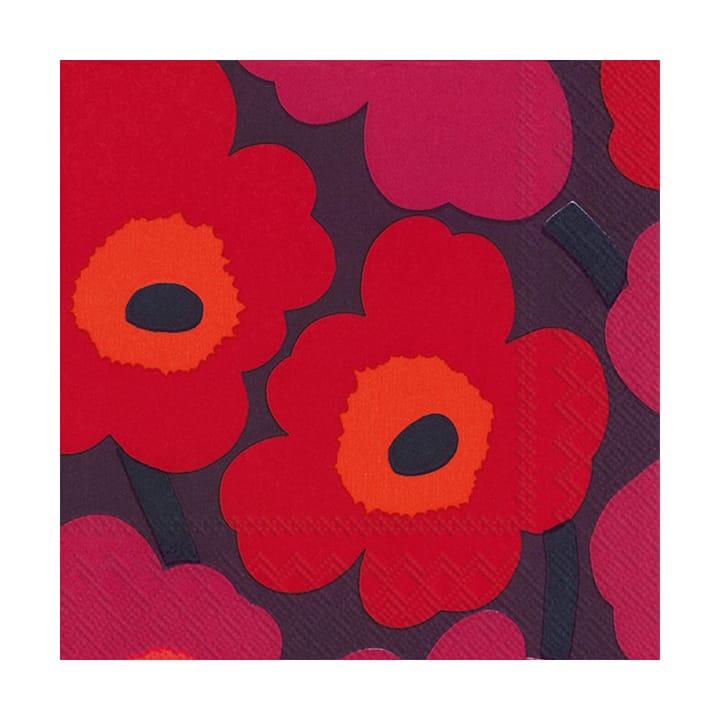 Χαρτοπετσέτες Unikko 33x33 cm 20-pack - Μωβ - Marimekko