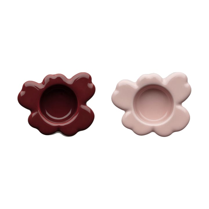 Unikko φανάρι κεριού 3x10 εκ. 2-pack - Rosy grey-reddish brown - Marimekko