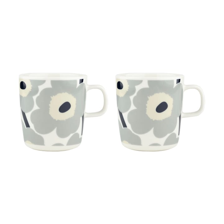 Unikko φλιτζάνι 40 cl 2-pack - White-light grey-sand-dark blue - Marimekko