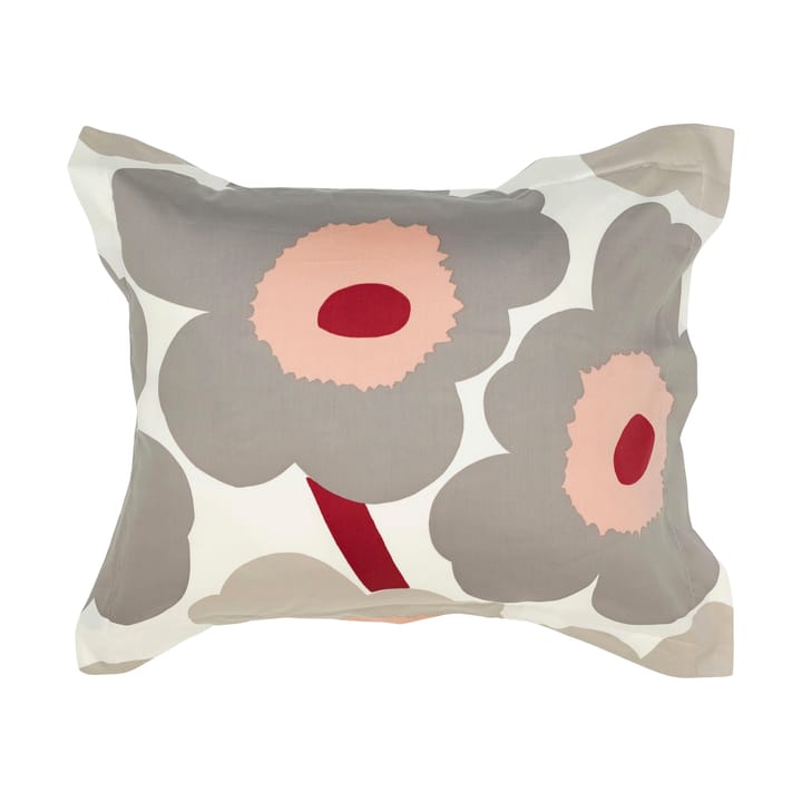 Μαξιλαροθήκη Unikko σατέν 50x60 εκ. - Off white-warm grey-pink - Marimekko