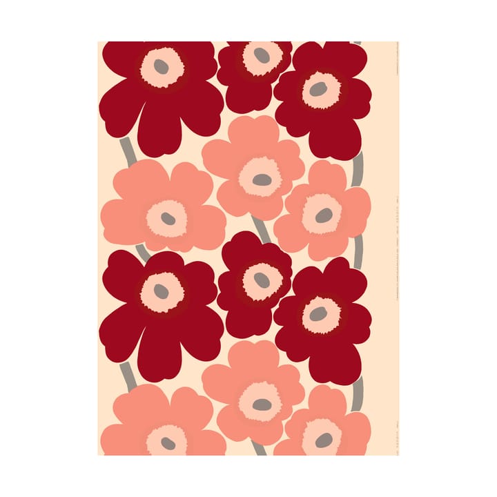 Unikko ύφασμα - Dark cherry-rosa - Marimekko