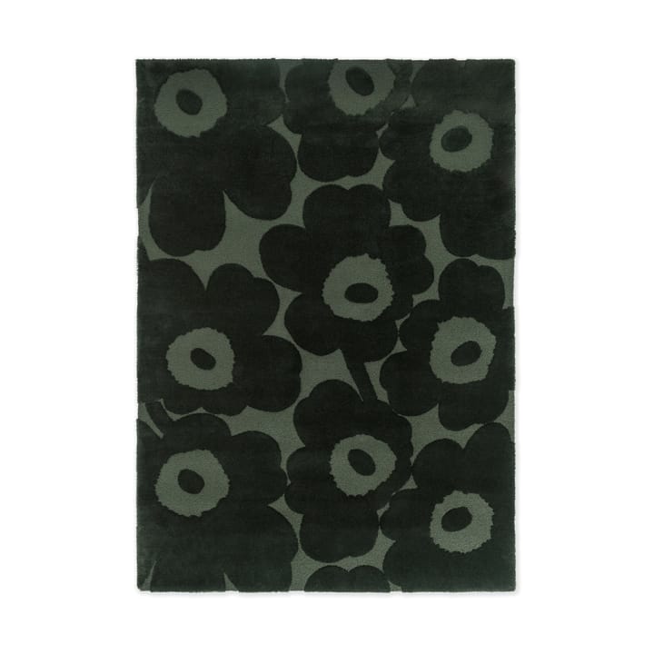 Μάλλινο χαλί Unikko - Dark Green, 140x200 cm - Marimekko