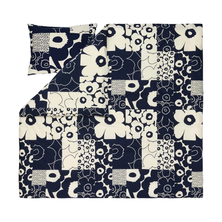 Unikko kollaasi παπλωματοθήκη 240x220 cm - Off-white-dark blue - Marimekko