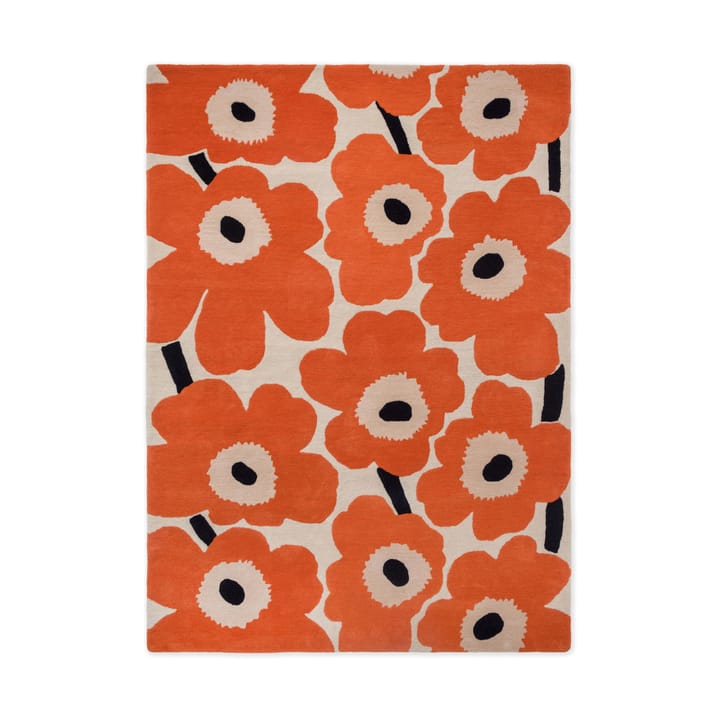 Μάλλινο χαλί Unikko - Orange Red, 140x200 cm - Marimekko