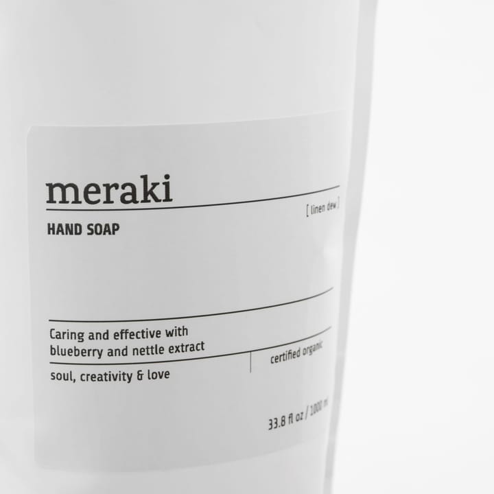 Ανταλλακτικό υγρό σαπούνι χεριών Meraki 1000 ml, Linen dew Meraki