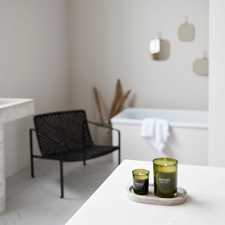 Meraki scented candle green glass 35 timmar - πράσινα βότανα - Meraki