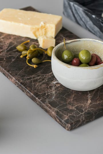 Marble δίσκος σερβιρίσματος large 18x38 cm - Brown - Mette Ditmer