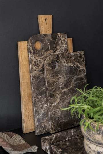 Marble δίσκος σερβιρίσματος medium 20x30 cm - Brown - Mette Ditmer