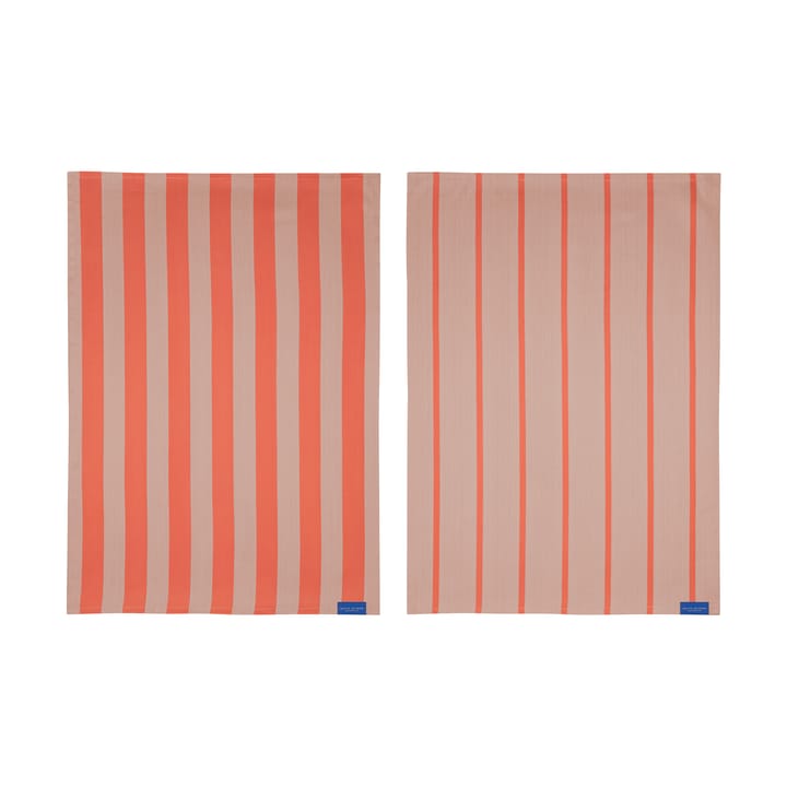 Πετσέτα κουζίνας Stripes 50x70 cm 2-pack - Latte - Mette Ditmer