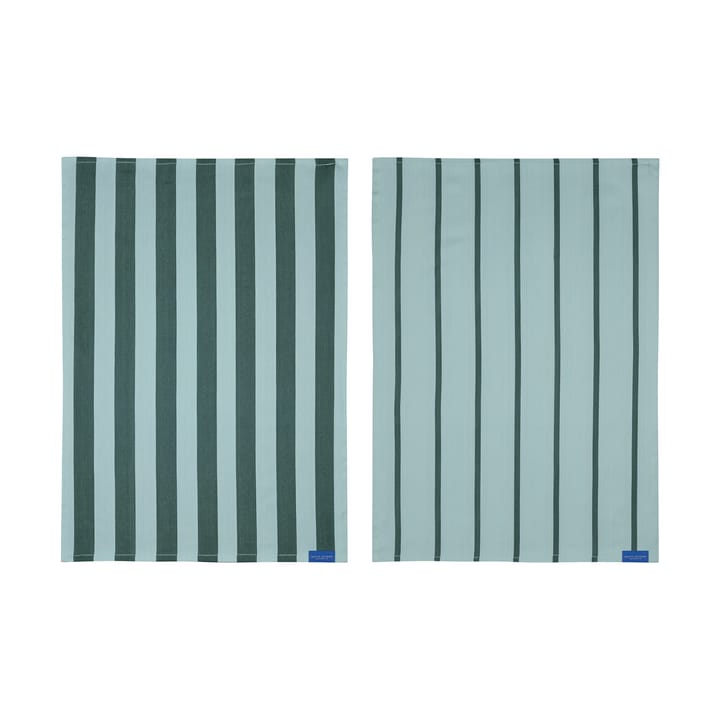 Πετσέτα κουζίνας Stripes 50x70 cm 2-pack - Mint - Mette Ditmer