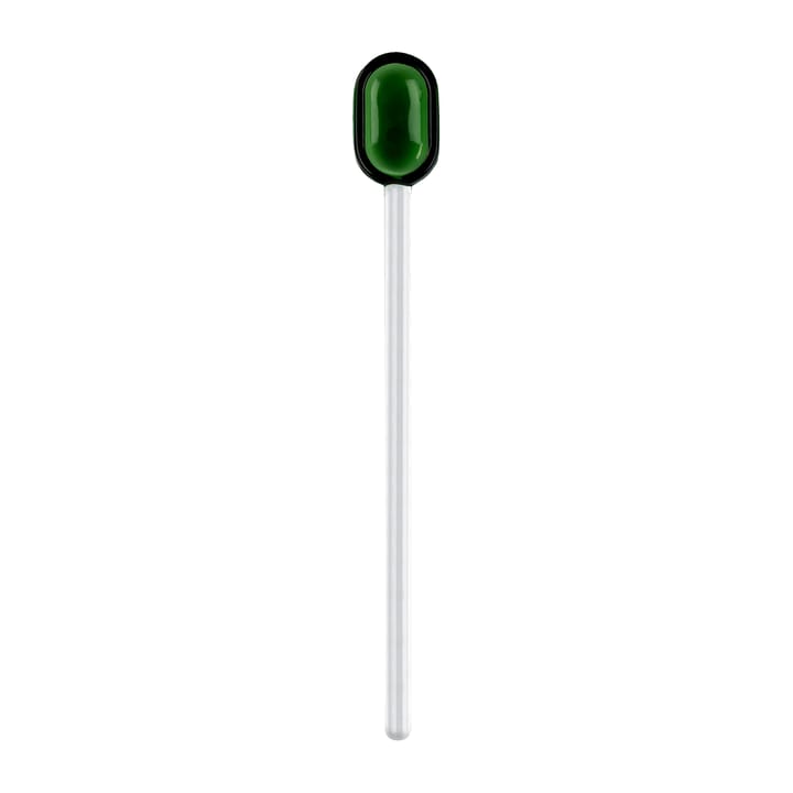 Γυάλινο κουτάλι για λάτε, Muurla, 15,5 εκ - Πράσινο-διαφανές - Muurla
