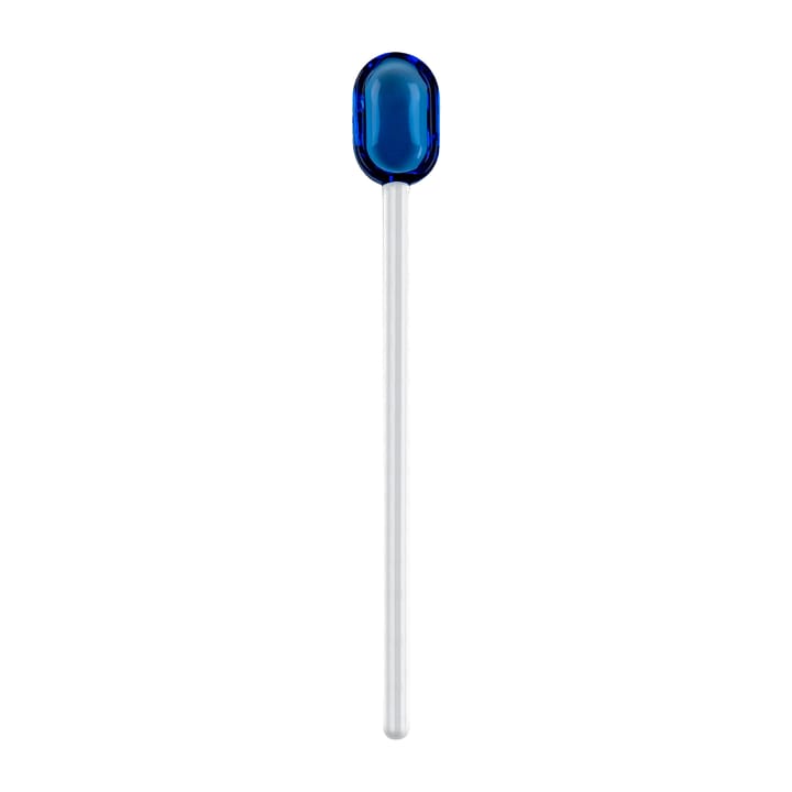 Γυάλινο κουτάλι για λάτε, Muurla, 15,5 εκ - Μπλε-διαφανές - Muurla