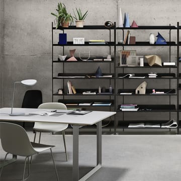 Τραπεζαρία 70/70 170x85 εκ - Black linoleum-Plywood-Black - Muuto