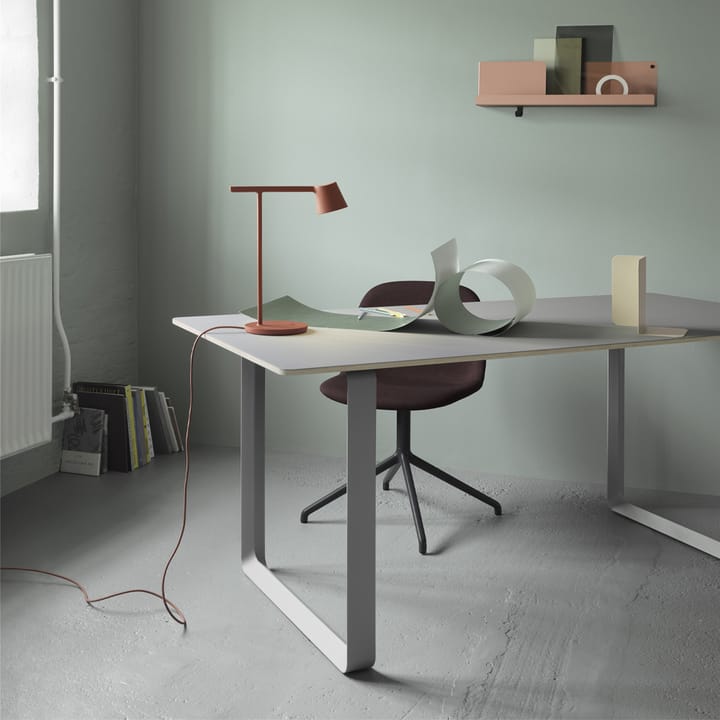 Τραπεζαρία 70/70 170x85 εκ, Grey linoleum-Plywood-Grey Muuto