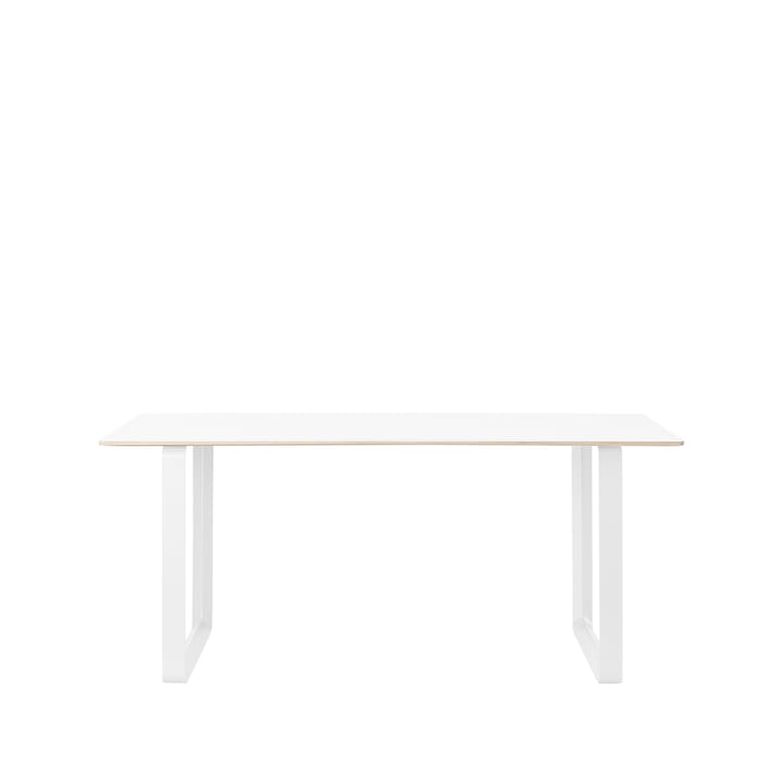 Τραπεζαρία 70/70 170x85 εκ - White laminate-Plywood-White - Muuto