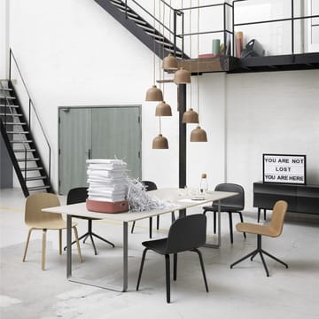 Τραπεζαρία 70/70 255x108 cm - Black linoleum-Plywood-Black - Muuto