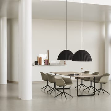 Τραπεζαρία 70/70 295x108 cm - Grey linoleum-Plywood-Grey - Muuto