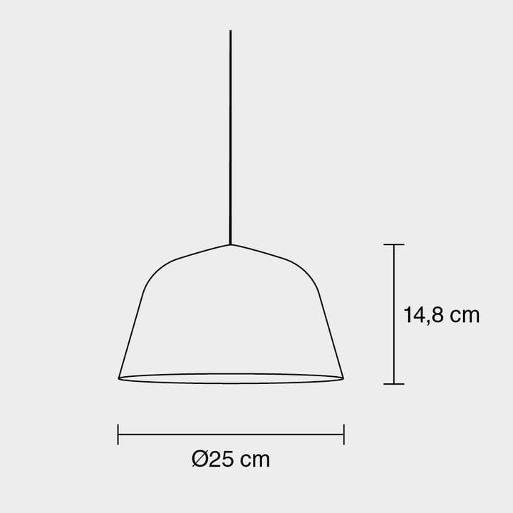 Ambit φωτιστικό οροφής  Ø25 cm - μαύρο - Muuto