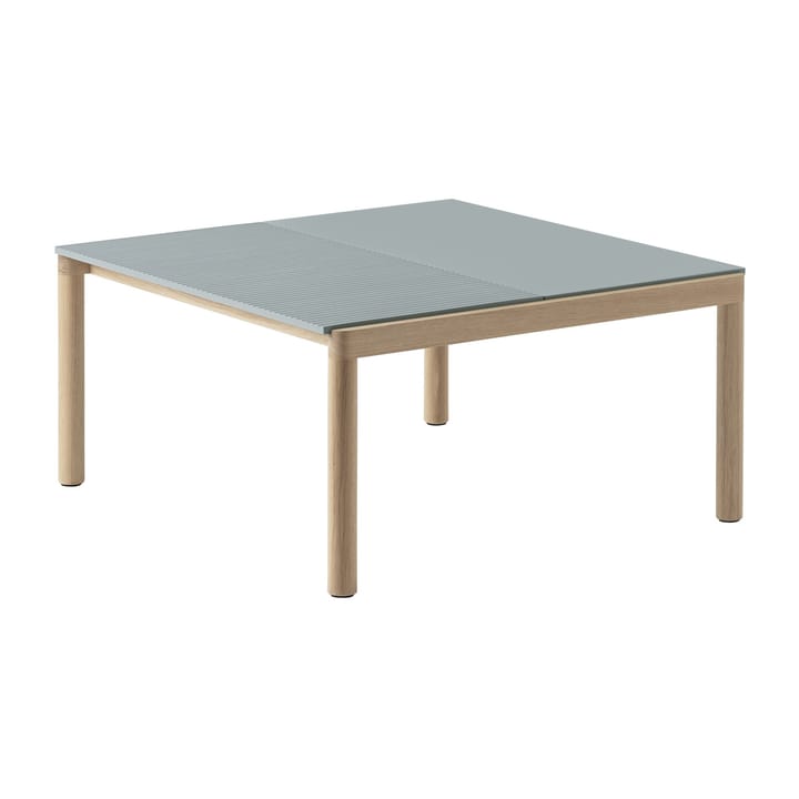 Couple 1 Plain-1 Wavy τραπέζι σαλονιού 80x84x40 cm - Pale blue-oak - Muuto