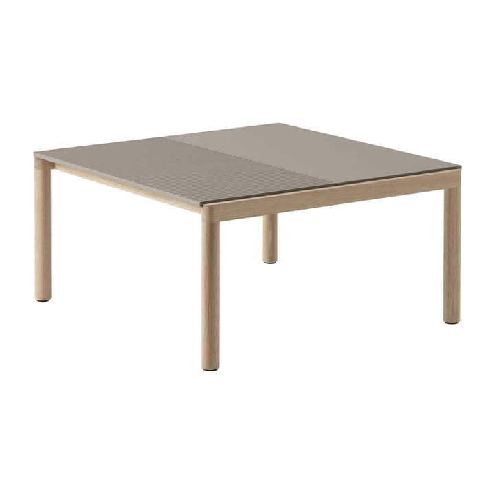 Couple 1 Plain-1 Wavy τραπέζι σαλονιού 80x84x40 cm - Taupe-oak - Muuto