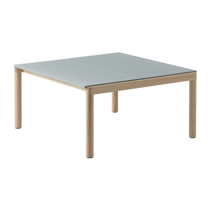 Couple 2 Plain τραπέζι σαλονιού 80x84x40 cm - Pale blue-oak - Muuto