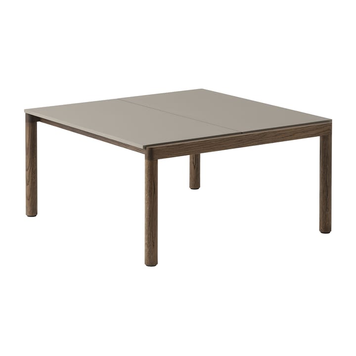 Couple 2 Plain τραπέζι σαλονιού 80x84x40 cm - Taupe-dark oiled oak - Muuto