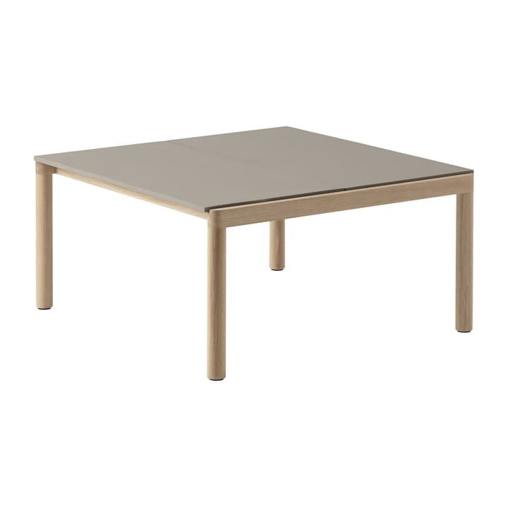 Couple 2 Plain τραπέζι σαλονιού 80x84x40 cm - Taupe-oak - Muuto