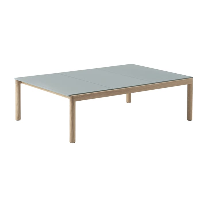 Couple 3 Plain τραπέζι σαλονιού 120x84x35 cm - Pale blue-oak - Muuto