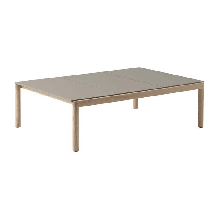 Couple 3 Plain τραπέζι σαλονιού 120x84x35 cm - Taupe-oak - Muuto