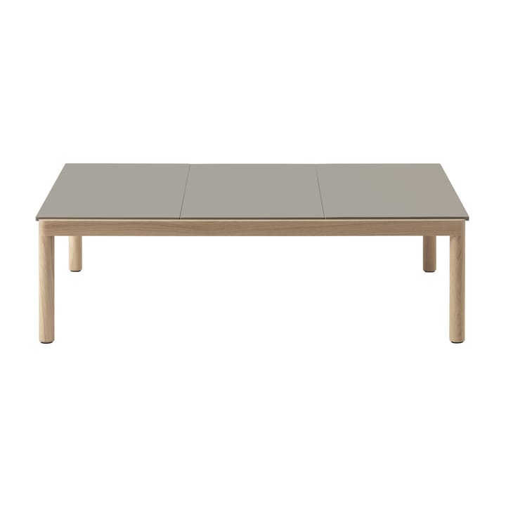 Couple 3 Plain τραπέζι σαλονιού 120x84x35 cm - Taupe-oak - Muuto