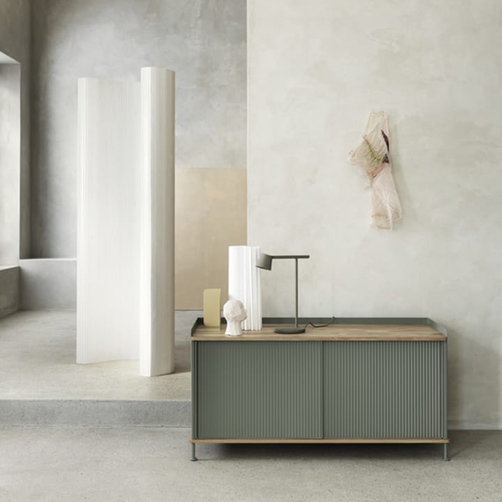 Χαμηλός Μπουφές Enfold Low Side, Grey-metal Muuto