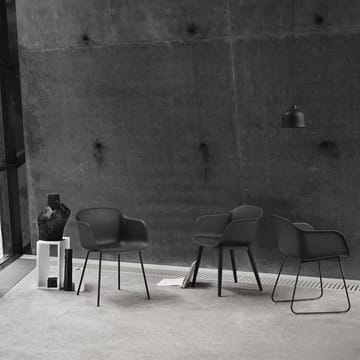 Καρέκλα Fiber με υποβραχιόνιο - Anthracite Black (plastic) - Muuto