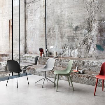 Fiber Chair με πόδια από χάλυβα - Remix 133-grey - Muuto