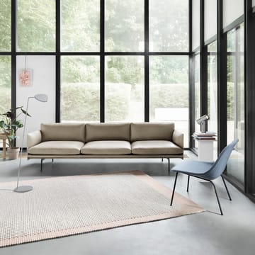 Fiber Lounge καρέκλα με μεταλλικά πόδια - Divina 154-Black - Muuto