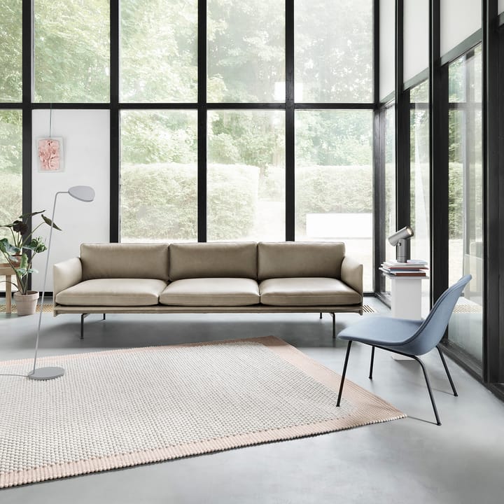 Fiber Lounge καρέκλα με μεταλλικά πόδια - Divina 154-Black - Muuto